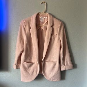Light Pink Knit Blazer